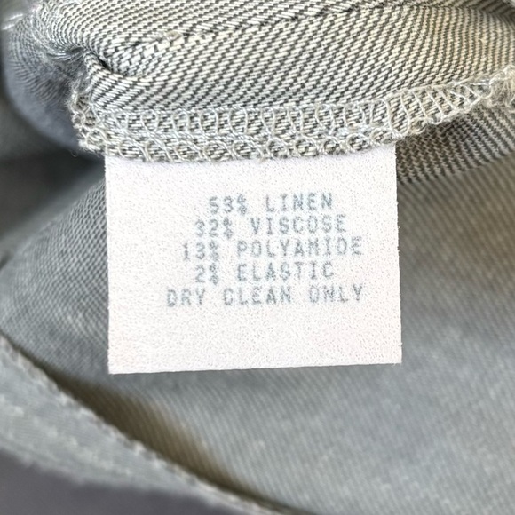 Jenne Maag Vintage Gray Linen Blend Single Breasted Button Front Blazer EUC S - Picture 6 of 8